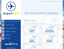 Tablet Screenshot of airporttaxi.ch